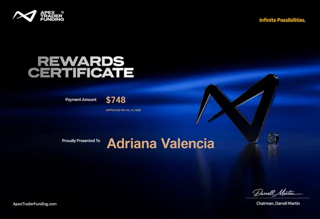 Comprobante de pago de Adriana Valencia por $748, 2026-07-14