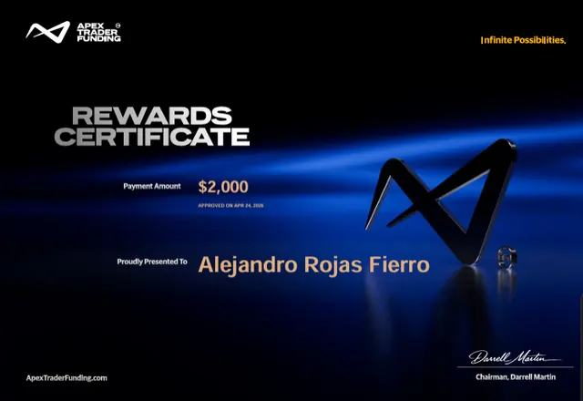 Comprobante de pago de Alejandro Rojas por $2,000, 2026-04-24