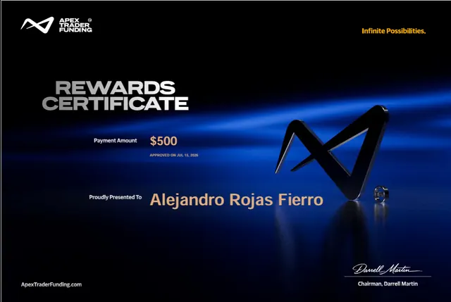 Comprobante de pago de Alejandro Rojas por $500, 2026-07-15