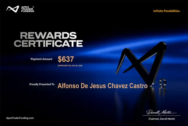 Certificado de pago de Alfonso Chavez por $637, 2026-06-29