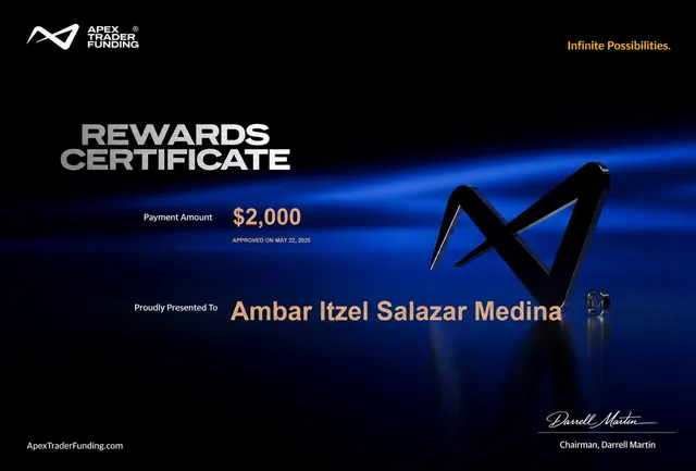 Certificado de pago de Ambar Salazar por $2,000, 2026-05-22