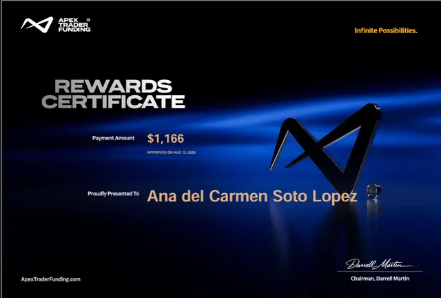 Certificado de pago de Ana Soto por $1,166, 2026-08-12