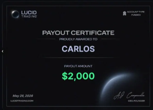 Certificado de pago de Carlos Villanueva por $2,000, 2026-05-26