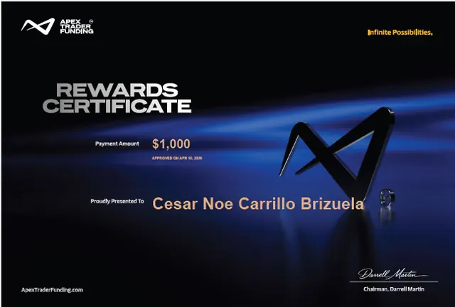 Comprobante de pago de Cesar Noe Carrillo por $1,000, 2026-04-10