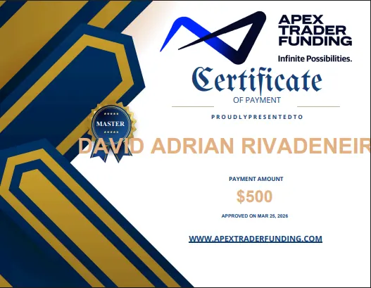 Comprobante de pago de David Rivadeneira por $500, 2026-03-25