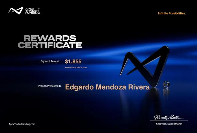 Comprobante de pago de Edgar Mendoza por $1,855, 2026-05-05