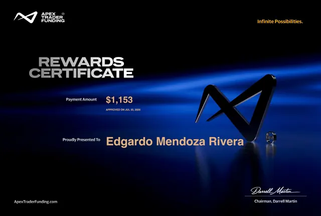 Certificado de pago de Edgar Mendoza por $1,153, 2026-07-30