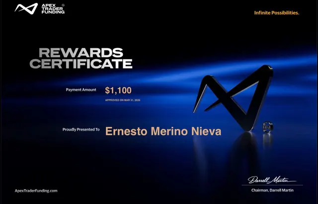 Certificado de pago de Ernesto Merino por $1,100, 2026-03-31