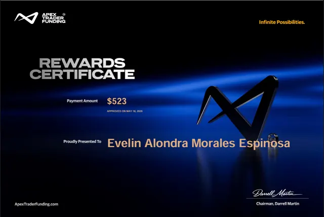 Comprobante de pago de Evelin Morales por $523, 2026-05-18