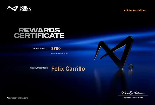 Certificado de pago de Felix Carrillo por $780, 2026-03-16