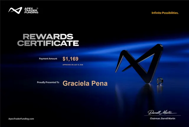 Certificado de pago de Graciela Pena por $1,169, 2026-06-19