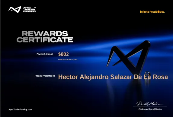 Comprobante de pago de Hector Salazar por $802, 2026-05-14