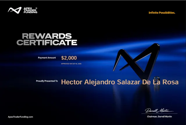 Certificado de pago de Hector Salazar por $2,000, 2026-09-03