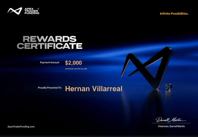 Comprobante de pago de Hernan Villareal por $2,000, 2026-04-06