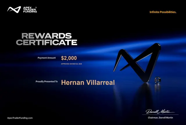 Comprobante de pago de Hernan Villareal por $2,000, 2026-03-26