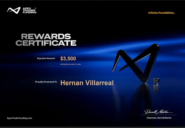 Certificado de pago de Hernan Villareal por $3,500, 2026-04-13