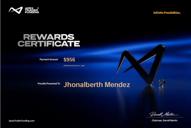 Certificado de pago de Jhonalberth Mendez por $956, 2026-08-21