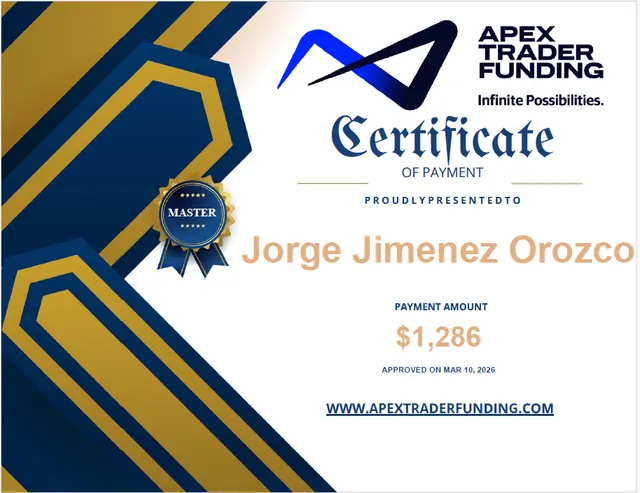 Comprobante de pago de Jorge Jimenez por $1,286, 2026-03-10