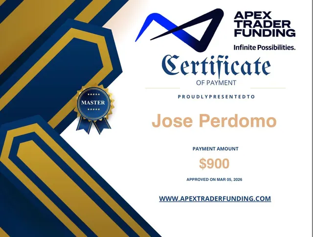 Comprobante de pago de Jose Perdomo por $900, 2026-03-05