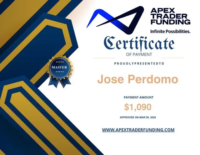 Comprobante de pago de Jose Perdomo por $1,090, 2026-03-09