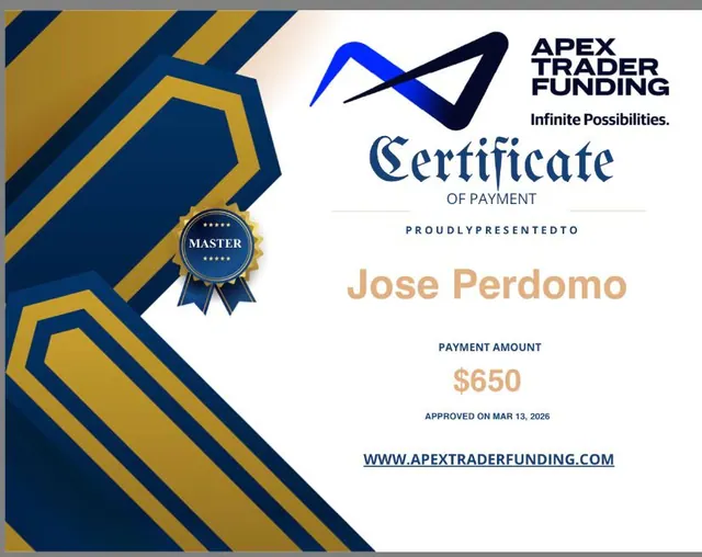 Comprobante de pago de Jose Perdomo por $650, 2026-03-13