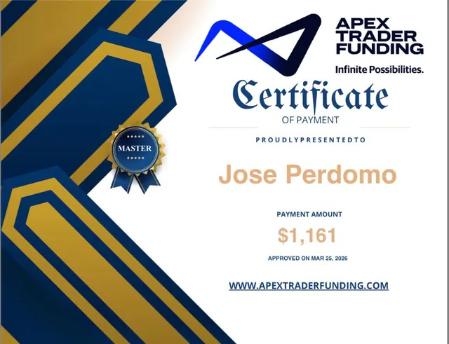 Comprobante de pago de Jose Perdomo por $1,161, 2026-03-25