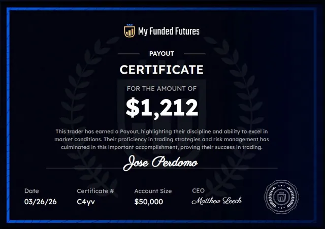 Comprobante de pago de Jose Perdomo por $1,212, 2026-03-26