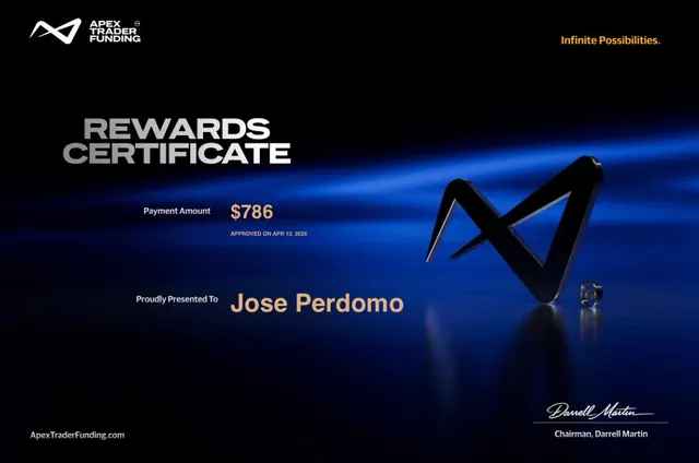 Comprobante de pago de Jose Perdomo por $786, 2026-04-13