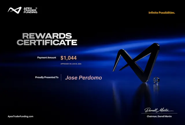 Comprobante de pago de Jose Perdomo por $1,044, 2026-06-05