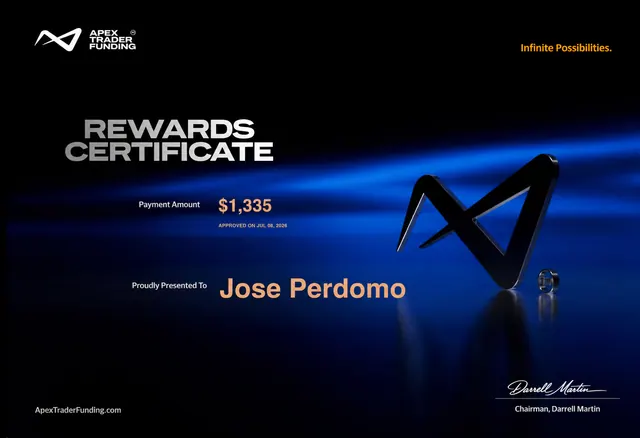 Certificado de pago de Jose Perdomo por $1,335, 2026-07-08