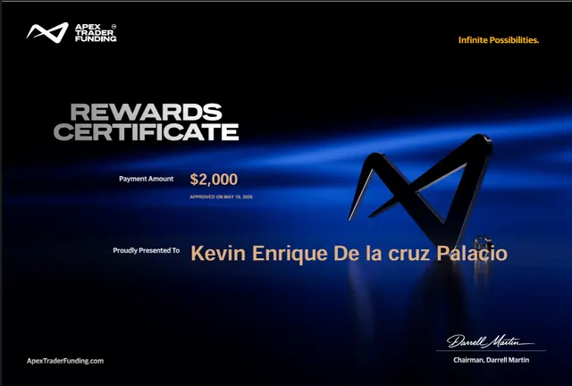 Comprobante de pago de Kevin de la Cruz por $2,000, 2026-05-19
