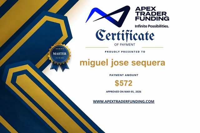 Comprobante de pago de Miguel Sequera por $572, 2026-03-05