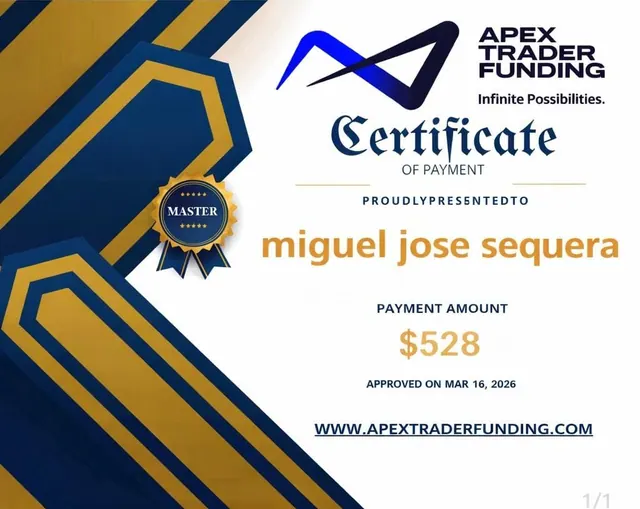 Comprobante de pago de Miguel Sequera por $528, 2026-03-16