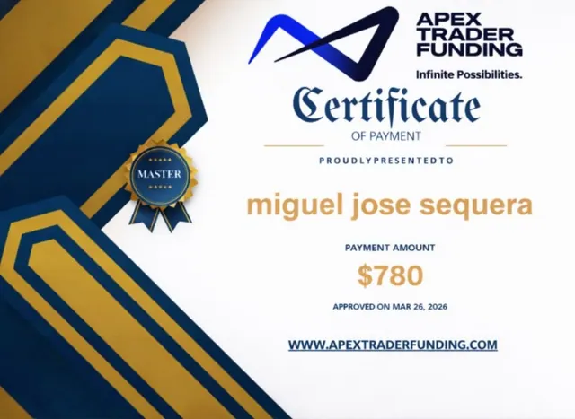 Comprobante de pago de Miguel Sequera por $780, 2026-03-26
