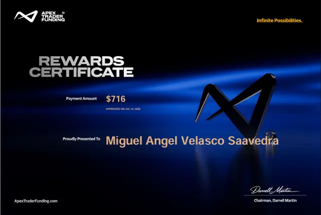Certificado de pago de Miguel Velasco por $716, 2026-07-14