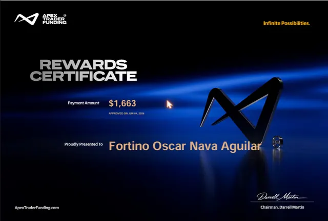 Comprobante de pago de Oscar Nava por $1,663, 2026-06-04