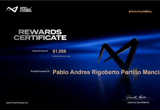 Comprobante de pago de Pablo Portillo por $1,086, 2026-04-16