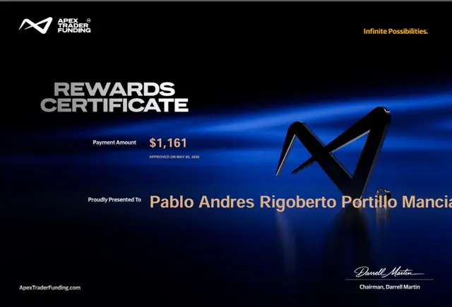 Certificado de pago de Pablo Portillo por $1,161, 2026-05-06