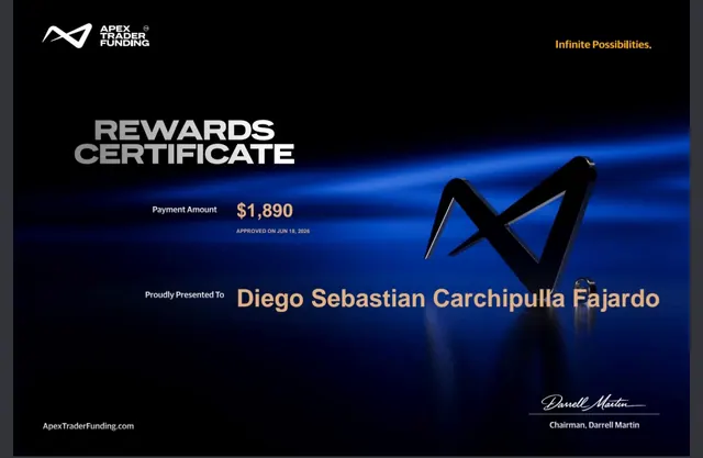 Comprobante de pago de Sebastian Carchipulla por $1,890, 2026-06-18