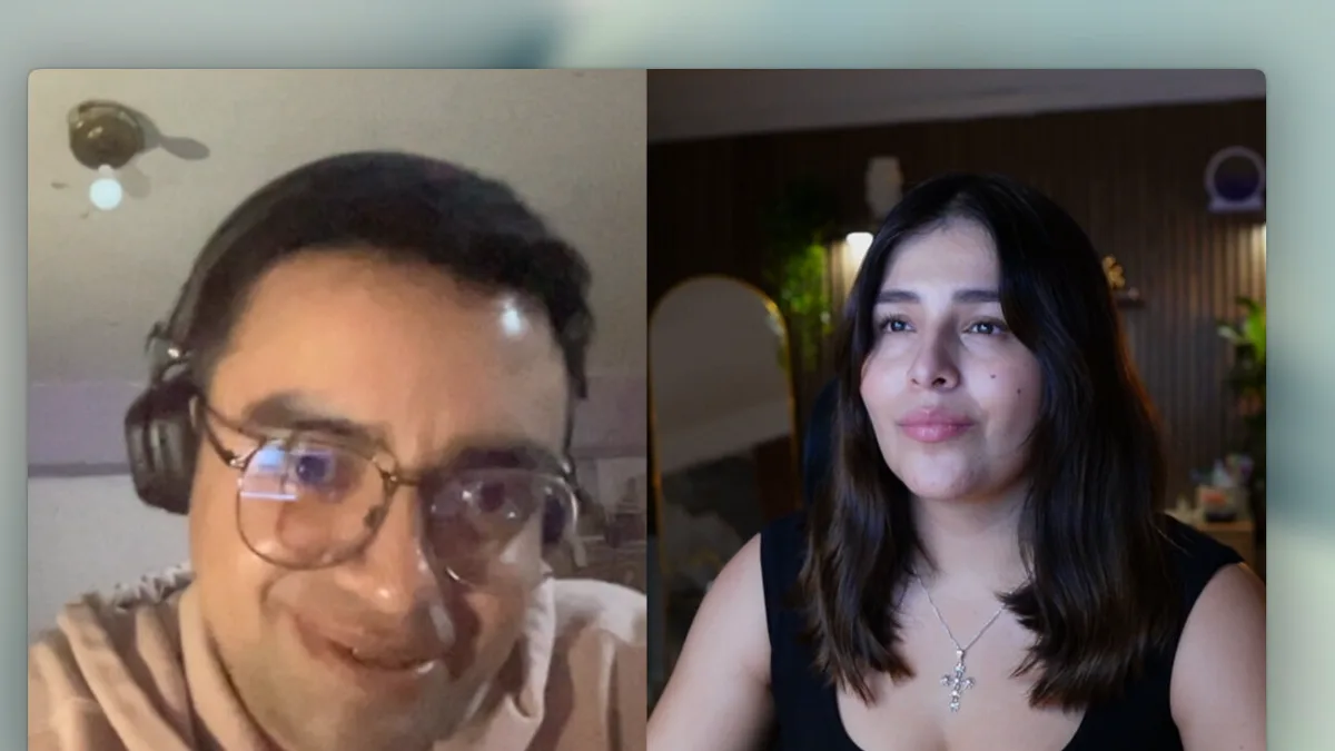 Ameyalli Orea con Alejandro Rojas durante su testimonio en video