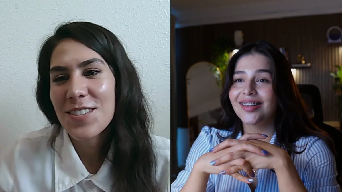 Ameyalli Orea con Andrea Villalpando durante su testimonio en video