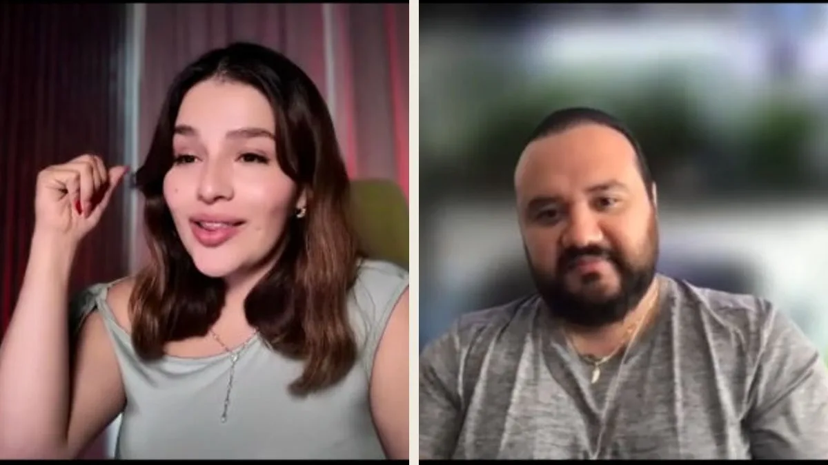 Ameyalli Orea con Ernesto Merino durante su testimonio en video