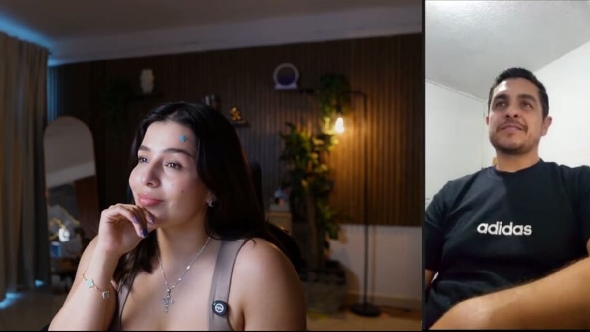 Ameyalli Orea conversando con Hector Salazar en su testimonio en video