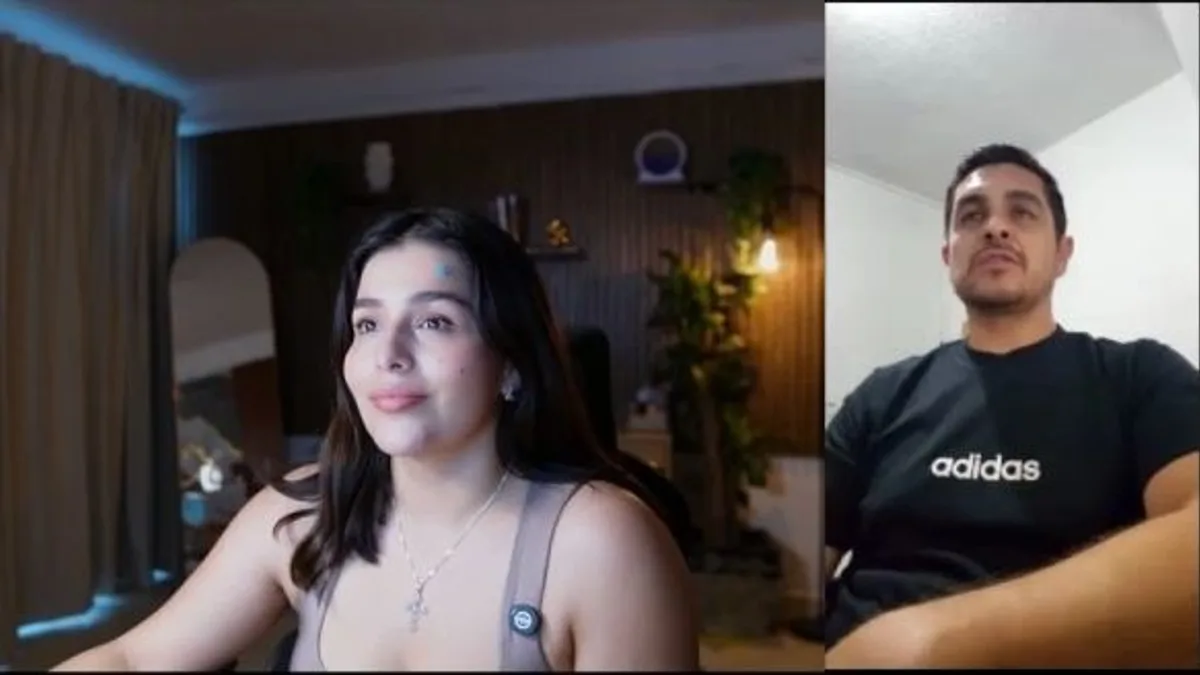 Ameyalli Orea con Hector Salazar durante su testimonio en video