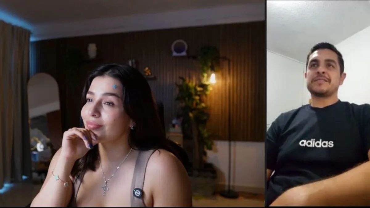 Ameyalli Orea con Hector Salazar durante su testimonio en video
