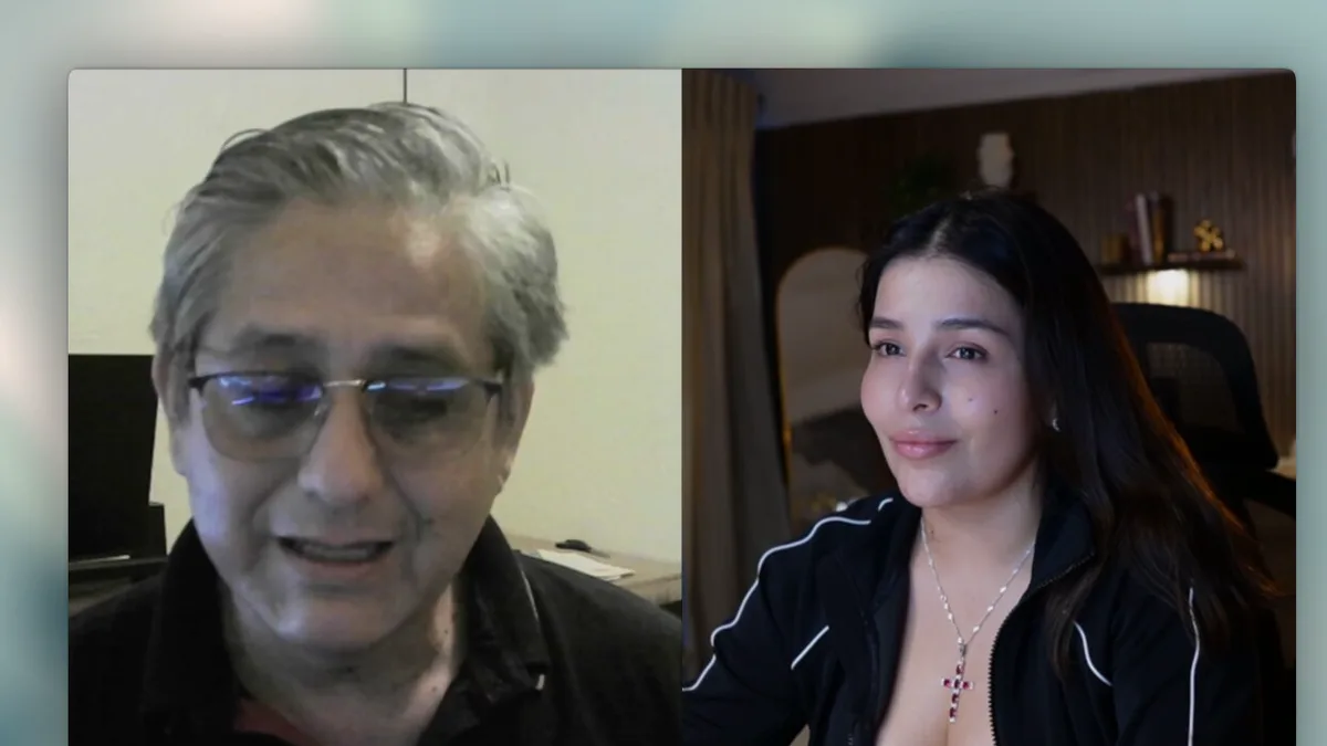 Ameyalli Orea con Oscar Nava durante su testimonio en video
